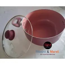 Panela Caçarola antiaderente com revestimento cerâmico 24 cm