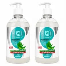 Kit 2 Sabonete Líquido para Mãos Aloe Vera Antibacteriano Eu Sou Parentex 1 Litro