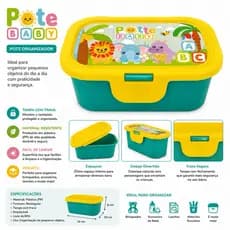 Pote Organizador Baby Com Trava 14x10cm Livre de BPA Pottê