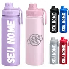 Garrafa Inox 750ml - Leve E Prática Personalizada - Logo