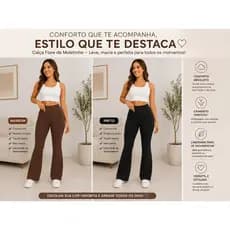Calça Flare Feminina Flanelada Peluciada | Boca de Sino | Zero Transparência