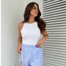 Regata Feminina Poliamida Premium Malha Fria Gola Redonda
