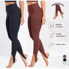 Calça Feminina Legging  Leg Skinny de Pezinho Cintura Alta Zero Transparencia