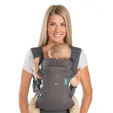 Porta-Bebês Infantino Flip 4 Em 1 Conversível Ergonômico , Cinza | Ajuste Ajustável , Suporte Lombar Aprimorado , Parent