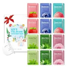 CAKAILA Pacote Com 8 Máscaras Faciais Rosa , Para Cuidados A Pele , Suprimentos Kit De Dia De Spa , Lembrancinhas Mulher