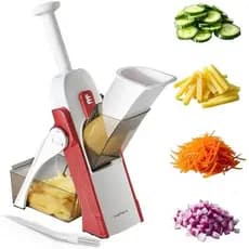 Fatiador De Mandolina Seguro SupMaKin Para Cozinha , Batata E Picador De Vegetais Tudo Em 1 , Cortador Frita , Espessura