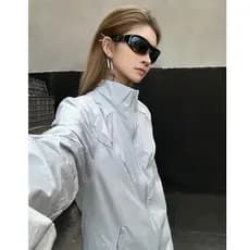 Verão masculino feminino ao ar livre malha leve estilo americano na moda rufião bonito gola alta de secagem rápida roupa