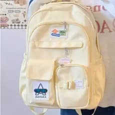 Bolsa escolar de grande capacidade feminina versão coreana ins All-Match nicho mochila de viagem bolsa de computador moc