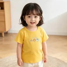 Crianças roupas de verão estilo fino respirável das mulheres dos homens bebê manga curta camiseta puro algodão infantil