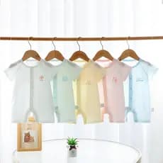 Macacão de bebê puro algodão classe a verão fino roupas recém-nascidos macacão de bebê Anyang roupas infantis do bebê