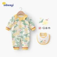 Bebê primavera outono macacão das mulheres dos homens bebê chinês macacão agarrar um ano de idade vestido 2025 novo esti