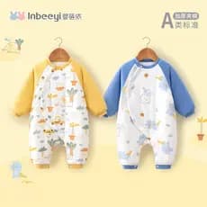 Bebê acolchoado macacão roupas de algodão do bebê outono inverno engrossado quente macacão recém-nascido mês inteiro rou