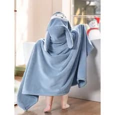 Bebê outono inverno toalha de banho engrossado capa de banho com capuz Wearable crianças especial absorvente roupão inve