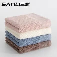 4 toalhas Sanli lavagem facial algodão puro estilo casal toalhas de rosto algodão doméstico absorção água banho dedicado