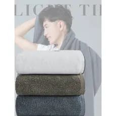 Sanli toalha de banho masculina dedicada 2025 novo estilo banho masculino todo puro algodão envoltório escuro resistente