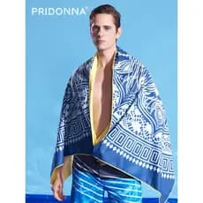 PRIDONNA absorvente de secagem rápida toalha de banho masculina leve portátil toalha de praia primavera quente roupão pr