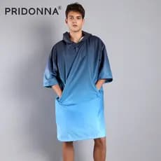 PRIDONNA toalha de natação capa à beira-mar mudando roupas absorver água de secagem rápida roupão de mergulho quente man