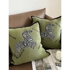 Retro estilo francês modelo quarto decoração suave sala de estar cama sofá Bay janela verde High-End travesseiro almofad