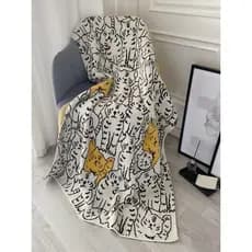 Quatro estações Universal cobertor de malha sofá cobertor escritório Nap cobertor padrão dos desenhos animados fino ar c