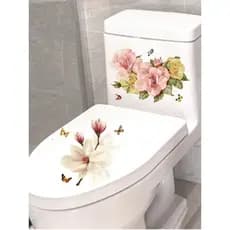 Adesivos de parede decorativos para banheiro, fofos, engraçados, desenhos animados, banheiro, banheiro, à prova d'água,