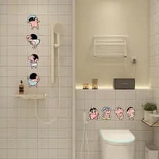 [Super fofo Crayon Shin-Chan desenhos animados adesivos] adesivos de parede banheiro banheiro banheiro porcelana adesivo