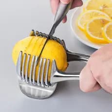 Ferramenta útil para corte de limão, divisor de frutas multifuncional com alça, cortador de tomate de alumínio, ferramen
