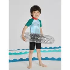 Aidoer maiô infantil meninos novo estilo verão maiô de manga curta de uma peça de secagem rápida infantil