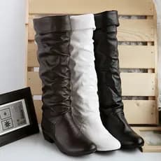Botas Martin De Cano Alto , Longas Brancas Pretas QXGQ
