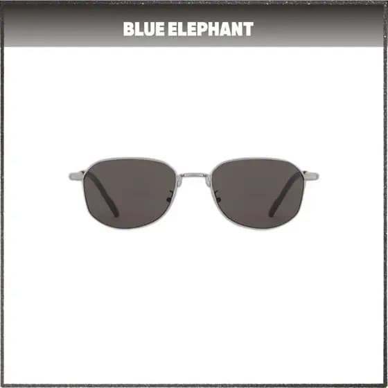 [Elefante Azul] Óculos De Sol Da Moda Coreana Prateada BETAL-S/Coreanos/Armação De Metal Fina Por [JOMI_KOREA]