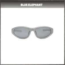 [Elefante Azul] Óculos De Sol Da Moda Coreana Prateada ALEXIS/Coreanos/Armação Oval Alongada Por [JOMI_KOREA]