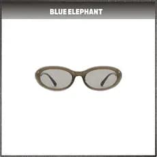 [Elefante Azul] Óculos De Sol Da Moda Coreana Bege nude BOO/Coreanos/Design De Armação Oval Por [JOMI_KOREA]