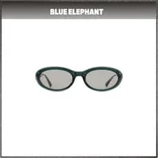 [Elefante Azul] Óculos De Sol Da Moda Coreana BOO Verde/Coreanos/Armação Oval/100 % Genuíno Por [JOMI_KOREA]