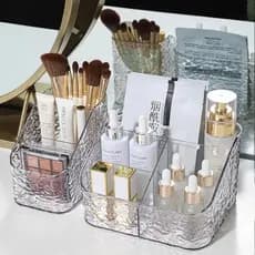 Organizador de Maquiagem Ondulado Porta Batons Cosméticos Skincare para Bancada Resistente