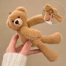 Presilha de Cabelo Teddy Bear, Acessório Feminino Fofo e Delicado