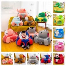 Cadeira de aprendizagem para bebês de 1 peça, com capa de suporte de pelúcia em formato de desenho animado, brinquedo ti
