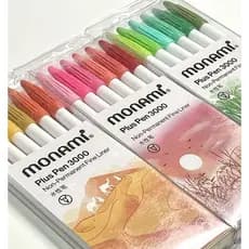 Caneta Monami 3000 Plus Não Permanente Ponta Fina Nova Cor
