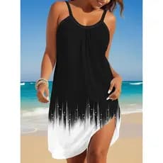 Vestido Casual de Verão Sem Mangas Estampado para Mulheres 2026