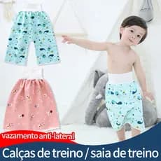Calças de Treinamento para Bebês em Algodão Respirável, Calças Saia de Verão Laváveis e Respiráveis para Aprendizagem