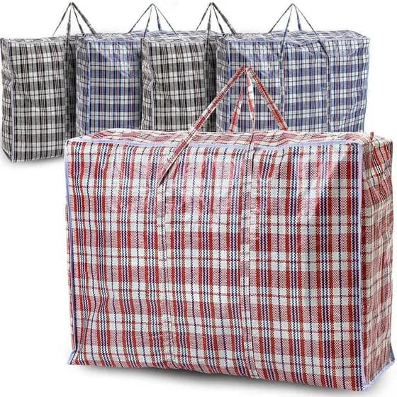 REQUISITE NEEDS Pacote com 5 Sacos de Armazenamento Jumbo Extra Grandes e Resistentes com Zíper para Lavanderia Reutiliz