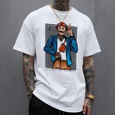 Camiseta Masculina Sr Madruga Sábio Estilo Street Wear Conforto e Elegancia Camisa 100% Algodão