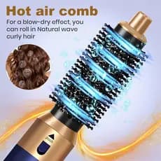 Escova Secadora de Cabelo 5 em 1, Conjunto de Escova Secadora de Cabelo com Íons Negativos - 110.000 RPM, Escova de Ar Q