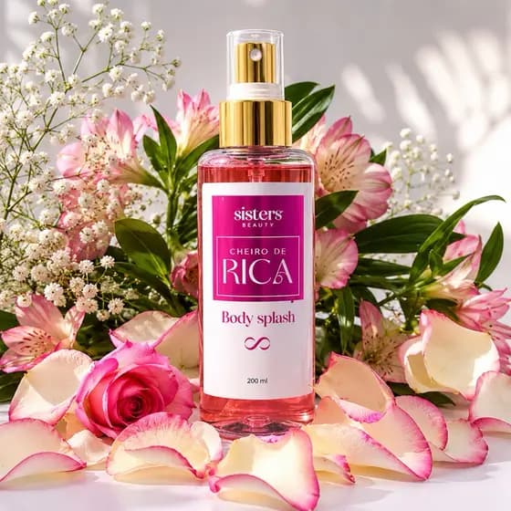 Body Splash Cheiro De Rica Feminino 200ML Perfume Doce com Fixação Alta na Promoção