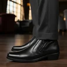 Bota Masculina Social Clássico Fechamento em Zíper Feito a Mão
