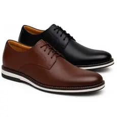 Sapato Oxford Masculino Casual Elegante Social Confortável Couro Premium Leve e Elegante Promoçāo Lançamento + Carteira