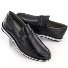 Sapato Oxford Masculino Elegante de Couro Macio Com Solado Costurado e Elastico Ajustável Confortável Barato