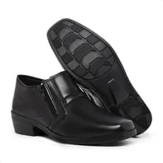 Bota Masculina Social Zíper Laterais Confort Moderna Preta e Café