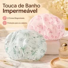 Touca de banho impermeável, reforçada e altamente elástica para adultos