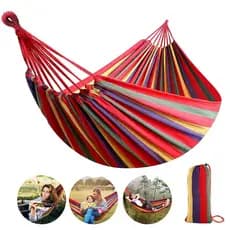 Rede arco-íris com proteção contra capotagem 200 x 80 cm — ideal para acampamentos ao ar livre