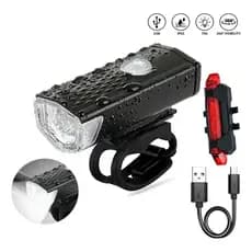 Conjunto de luzes dianteiras e traseiras para bicicleta — LED superbrilhantes e à prova de água