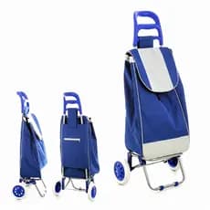Foldable shopping cart, supermarket style, six-wheel design, 30 kg weight capacity